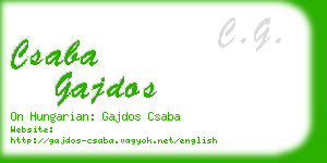 csaba gajdos business card
